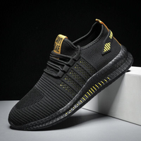 Luke | Herren Schwarz Sneaker | Turnschuhe in Schwarz/Gelb