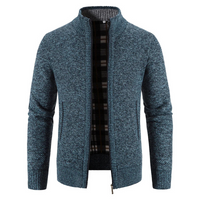 Wendell | Herren Strickjacke mit Reißverschluss | Trachten in Blau