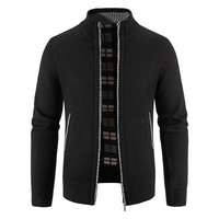 Wendell | Herren Strickjacke mit Reißverschluss | Trachten in Schwarz