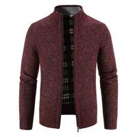 Wendell | Herren Strickjacke mit Reißverschluss | Trachten in Rot