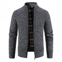 Wendell | Herren Strickjacke mit Reißverschluss | Trachten in Dunkelgrau