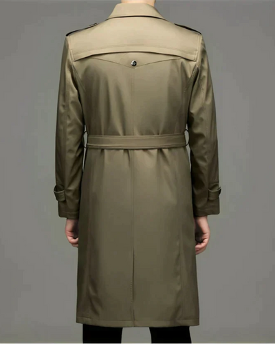 Oliver | Herren Schwarz Trenchcoat | Lange