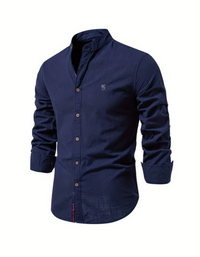 Nash | Herren Slim-Fit Hemd | Langarm in Navy blau