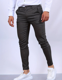 Waldo | Herren Slim Fit Hose | Schwarz in Dunkelgrau