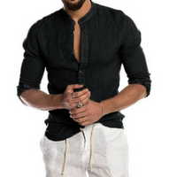 Ludwig | Herren Sommer Hemd | Langarm in Schwarz