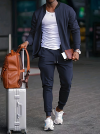 Jonathan | Herren Sportlich Trainingsanzug | Tracksuit in Marineblau