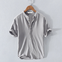 Hans | Herren Kurzarm Hemd | Sommer in Grau