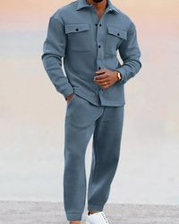 Uwe | Herren Komplette Outfit | Zweiteiler in Blau