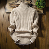 Yuri | Herren Strick Rollkragenpullover | Langarm in Beige