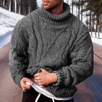 Ronan | Herren Strick Rollkragenpullover | Winter in Grau