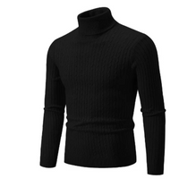 Alaric | Herren Strick Rollkragenpullover | Sweater in Schwarz