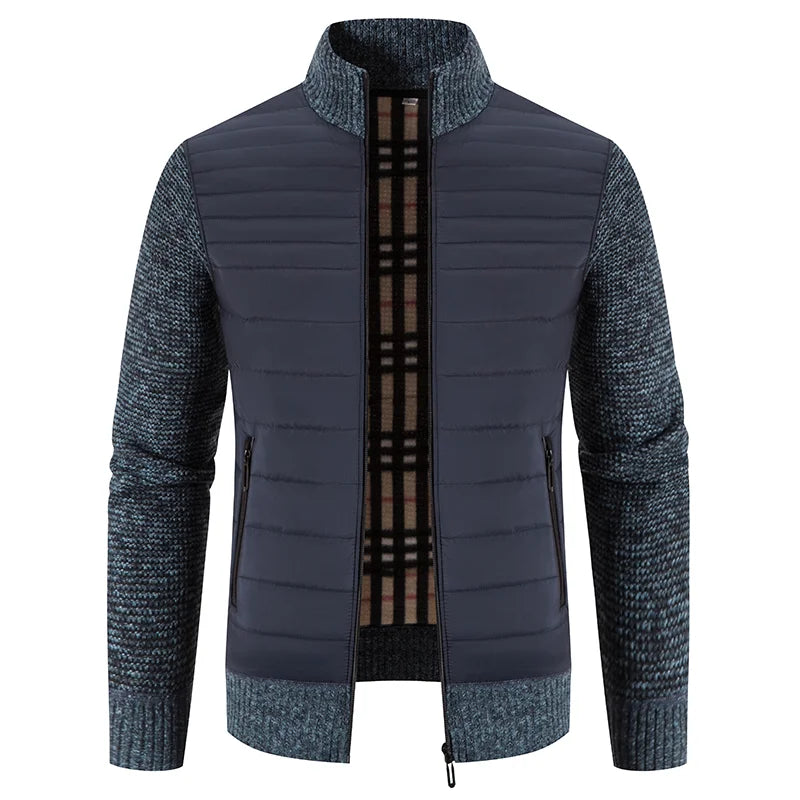 Herren-Strickfleece-Jacke - Kort