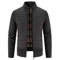 Herren-Strickfleece-Jacke - Kort in Dunkelgrau