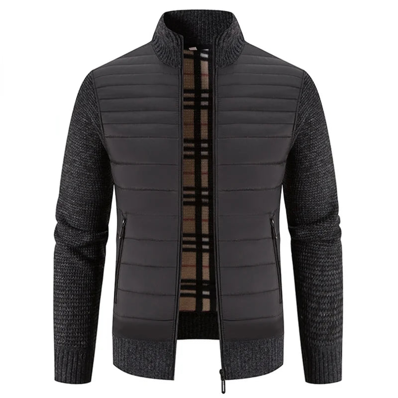 Herren-Strickfleece-Jacke - Kort