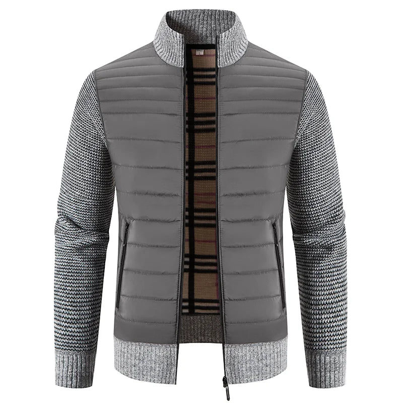 Herren-Strickfleece-Jacke - Kort