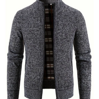 Kenzo | Herren Strickjacke mit Reißverschluss | Cardigan in Dunkles Grau