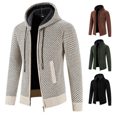 Enrique | Herren Strickjacke mit Reißverschluss | Kapuzen