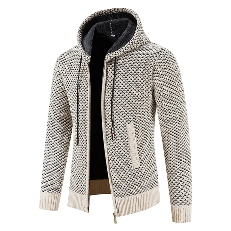 Enrique | Herren Strickjacke mit Reißverschluss | Kapuzen