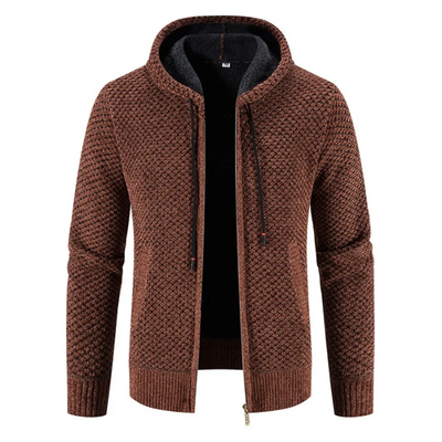 Enrique | Herren Strickjacke mit Reißverschluss | Kapuzen