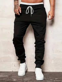 Alexandru | Herren Fitness Jogginghose | Grau in Schwarz