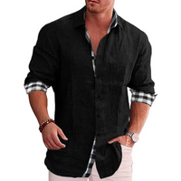 Benedikt | Herren Langarm Hemd | Button down in Schwarz