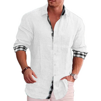 Benedikt | Herren Langarm Hemd | Button down in Weiß