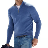 Rafael | Herren Reißverschluss Pullover | Half Zip Sweater in Blau