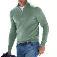 Rafael | Herren Reißverschluss Pullover | Half Zip Sweater in Grün
