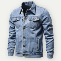 Eckbert | Herren Vintage Jeansjacke | Schwarz in Blau
