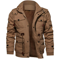 Antoine | Bomber Jacke Herren | Schwarz in Khaki