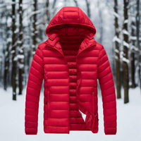 Malcom | Daunenjacke Herren | Steppjacke Winter in Rot