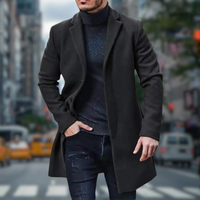 Gerbert | Trenchcoat Herren | Lange Jacke in Schwarz