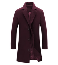 Bruno | Herren Warme Trenchcoat | Wintermantel in Burgunderrot
