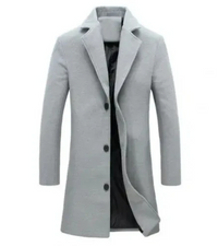 Bruno | Herren Warme Trenchcoat | Wintermantel in Hellgrau