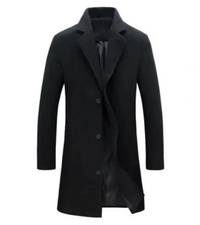 Bruno | Herren Warme Trenchcoat | Wintermantel in Schwarz