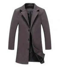 Bruno | Herren Warme Trenchcoat | Wintermantel in Dunkelgrau