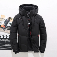 Jason | Herren Winterjacke mit Kapuze | Daunenjacke in Schwarz