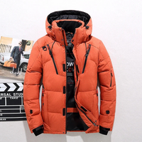 Jason | Herren Winterjacke mit Kapuze | Daunenjacke in Orange