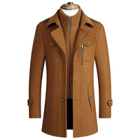 Victor | Herren Warme Winterjacke | Lange Mantel in Braun
