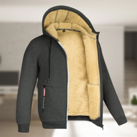 Hermann | Herren Warme Winterjacke | Mantel in Dunkelgrau