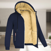Hermann | Herren Warme Winterjacke | Mantel in Marineblau