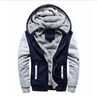 Carl | Herren Warme Winterjacke | Outdoor in Blau/Grau