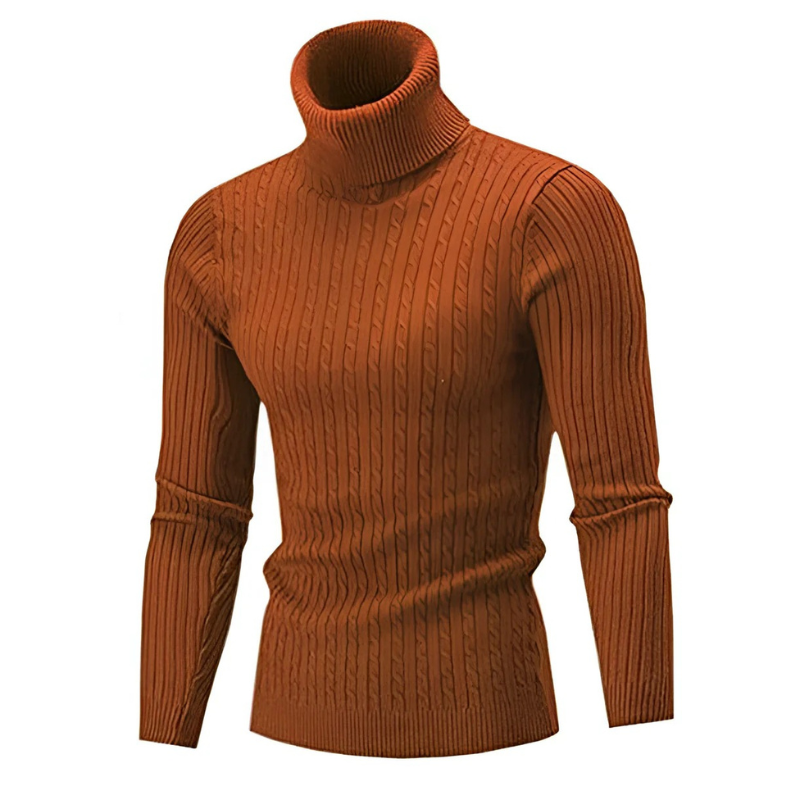 Herren warmer Strickpullover | Rollkragen