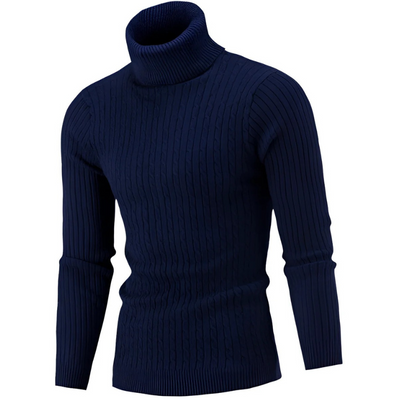 Herren warmer Strickpullover | Rollkragen
