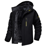 Peer | Herren Wasserdichte Winterjacke | Kapuze in Schwarz
