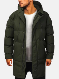 Theodor | Herren Lange Winterjacke | Parka in Dunkelgrün