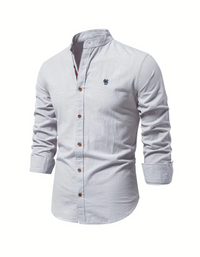 Nash | Herren Slim-Fit Hemd | Langarm in Grau