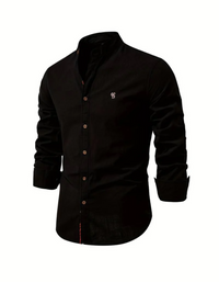 Nash | Herren Slim-Fit Hemd | Langarm in Schwarz