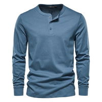 Manfred | Herren Weiß Sweatshirt | Langarm in Blau