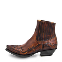 Baden | Herren Western Cowboystiefel | Schwarz in Braun